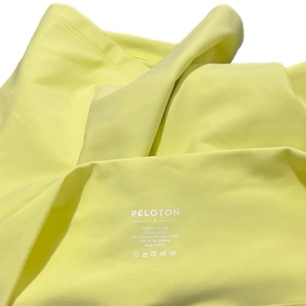 EUC PELOTON Cadent Bike Cycling Shorts 5” Yellow Stretch-Knit Performance Fabric